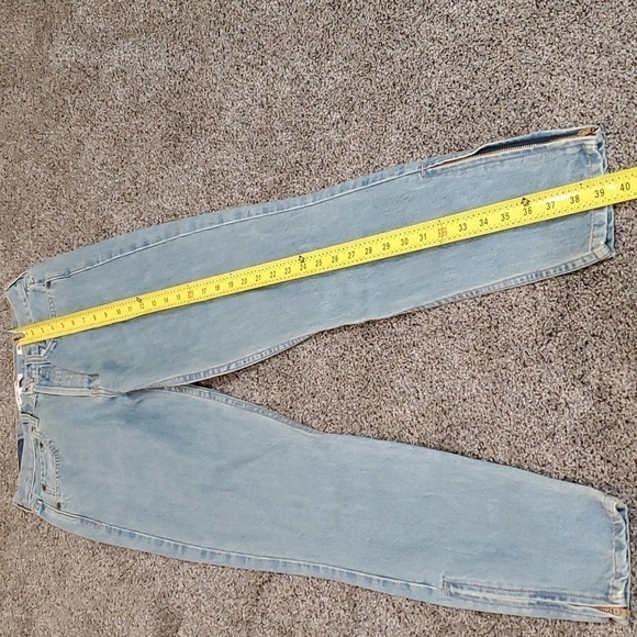 Re/Done Originals Womens 90s Wash High rise Ankle Side zip Jeans sz 26 - Picture 2 of 12